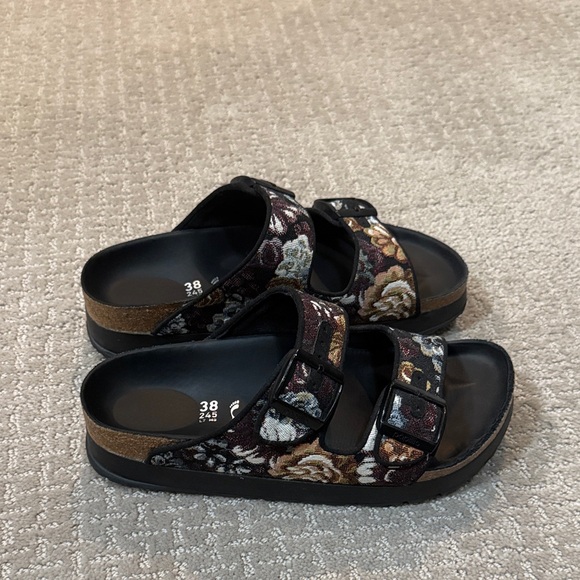 Birkenstock Floral Tapestry Arizona Platform Sandals - Picture 2 of 7